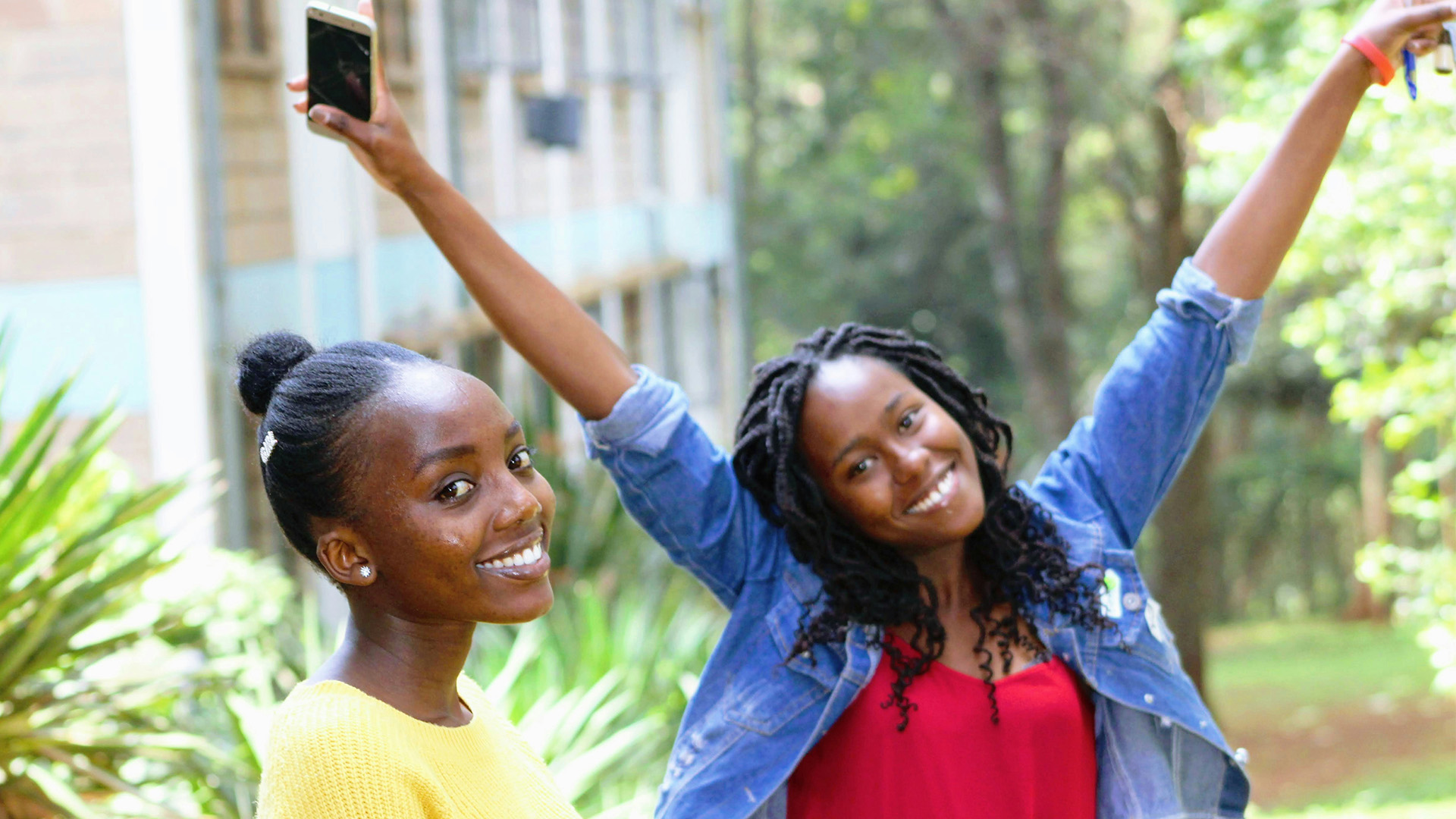 Happy young teenagers